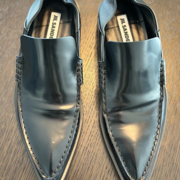 Jil Sander Convertible Pointed Toe Leather Loafer Sz 8.5